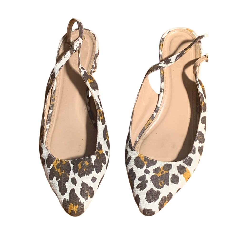 Adorable J.Crew cheetah leopard print pointed toe sandals
